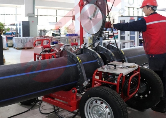 Field IPS Hydraulic Butt Welder 16 '', Mesin Las Pipa Fusion Dengan Derek
