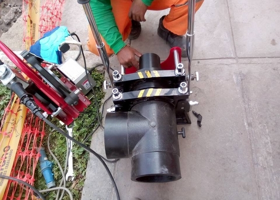 110V 60HZ Manual Hdpe Fusion Welder CE Disetujui Pengoperasian yang Mudah